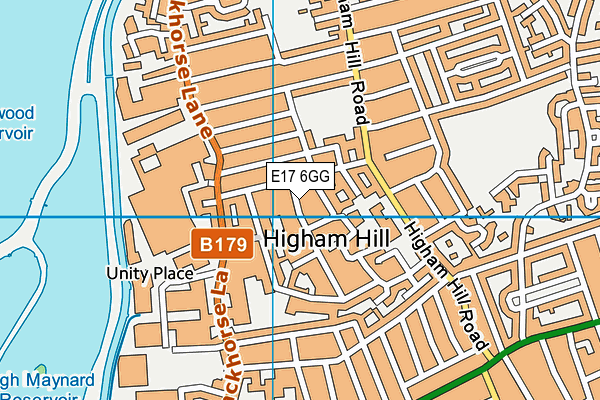E17 6GG map - OS VectorMap District (Ordnance Survey)