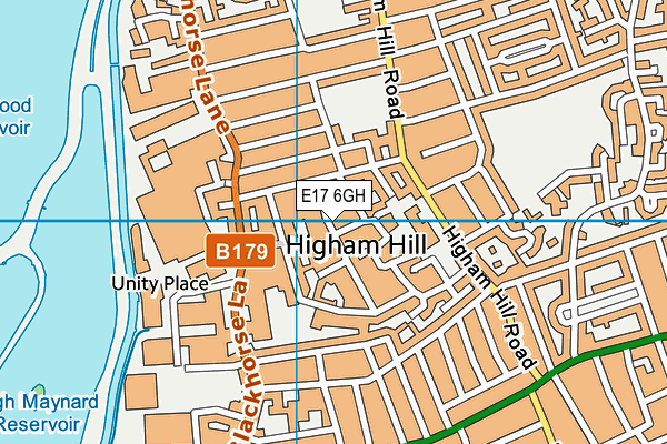 E17 6GH map - OS VectorMap District (Ordnance Survey)