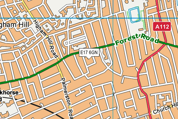 E17 6GN map - OS VectorMap District (Ordnance Survey)