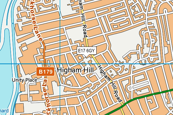 E17 6GY map - OS VectorMap District (Ordnance Survey)
