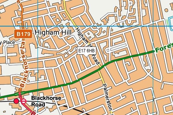 E17 6HB map - OS VectorMap District (Ordnance Survey)