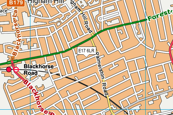 E17 6LR map - OS VectorMap District (Ordnance Survey)
