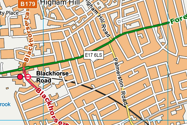 E17 6LS map - OS VectorMap District (Ordnance Survey)