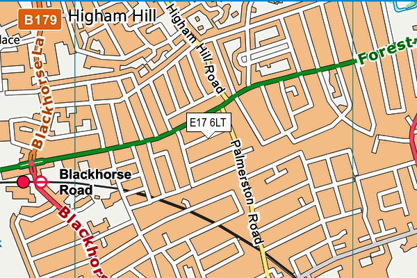 E17 6LT map - OS VectorMap District (Ordnance Survey)