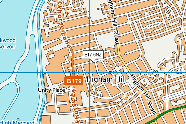 E17 6NZ map - OS VectorMap District (Ordnance Survey)