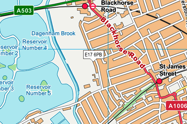 E17 6PB map - OS VectorMap District (Ordnance Survey)