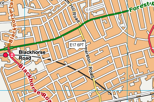 E17 6PT map - OS VectorMap District (Ordnance Survey)