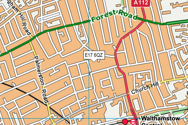 E17 6QZ map - OS VectorMap District (Ordnance Survey)