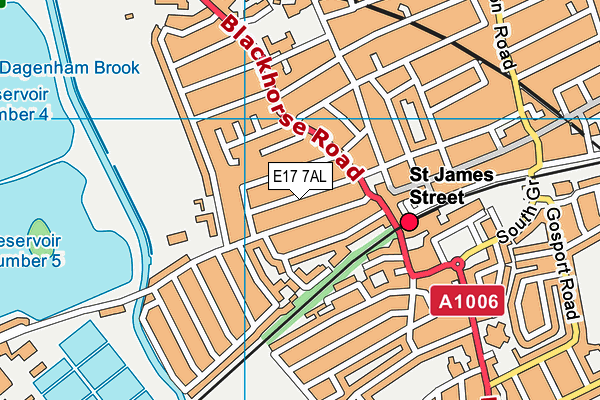 E17 7AL map - OS VectorMap District (Ordnance Survey)