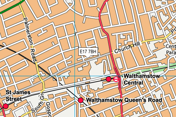 E17 7BH map - OS VectorMap District (Ordnance Survey)