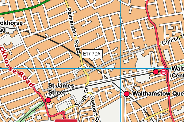 E17 7DA map - OS VectorMap District (Ordnance Survey)