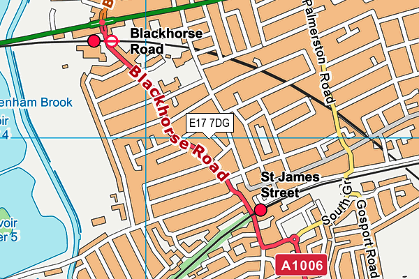 E17 7DG map - OS VectorMap District (Ordnance Survey)