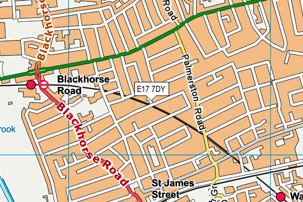 E17 7DY map - OS VectorMap District (Ordnance Survey)