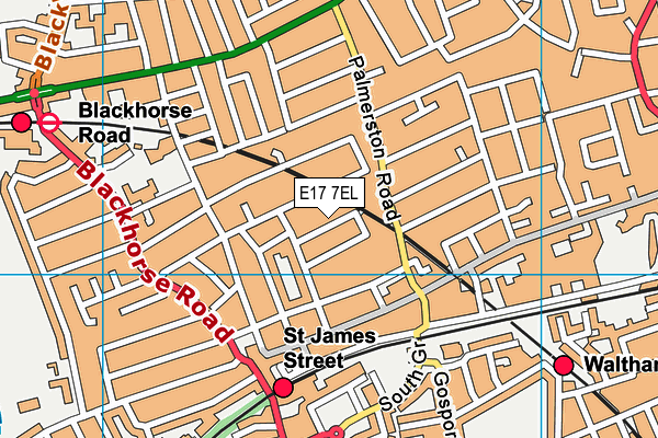 E17 7EL map - OS VectorMap District (Ordnance Survey)