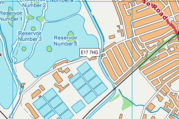 E17 7HG map - OS VectorMap District (Ordnance Survey)