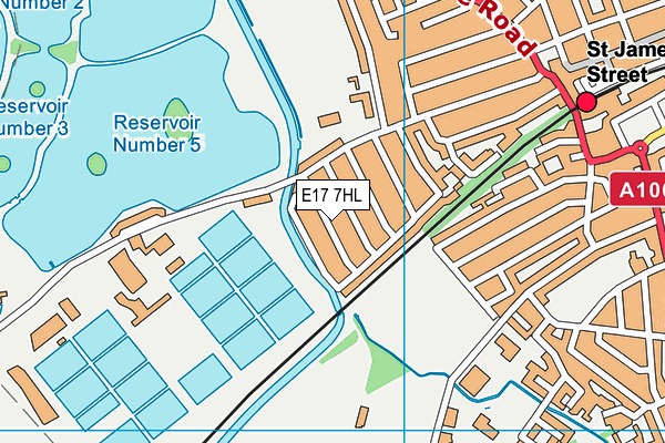 E17 7HL map - OS VectorMap District (Ordnance Survey)