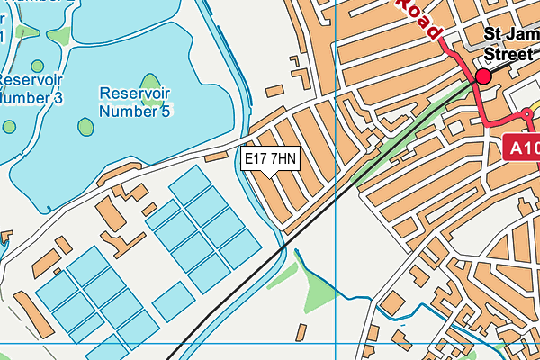 E17 7HN map - OS VectorMap District (Ordnance Survey)