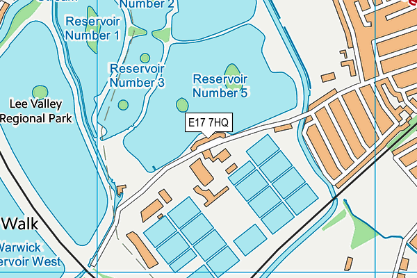E17 7HQ map - OS VectorMap District (Ordnance Survey)