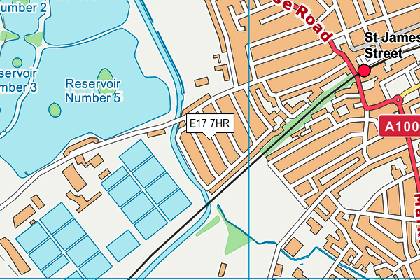 E17 7HR map - OS VectorMap District (Ordnance Survey)