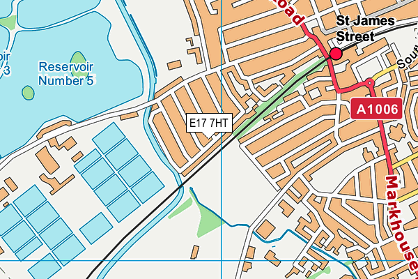 E17 7HT map - OS VectorMap District (Ordnance Survey)