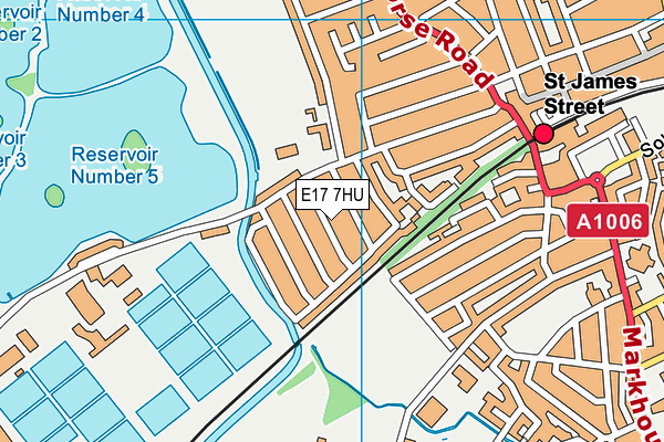 E17 7HU map - OS VectorMap District (Ordnance Survey)