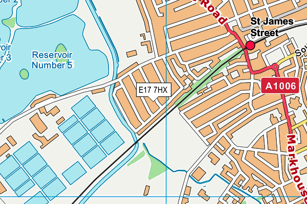 E17 7HX map - OS VectorMap District (Ordnance Survey)