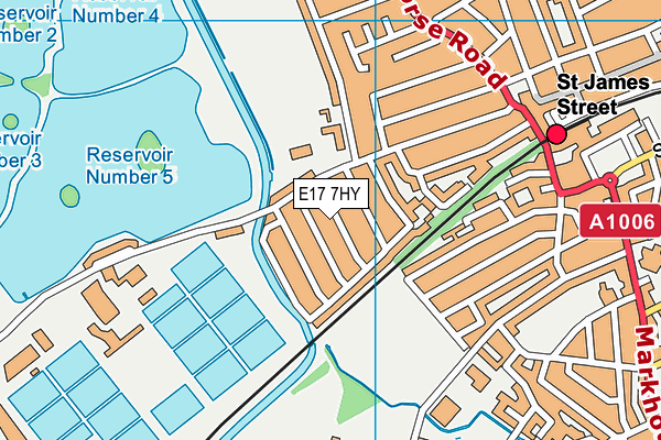 E17 7HY map - OS VectorMap District (Ordnance Survey)