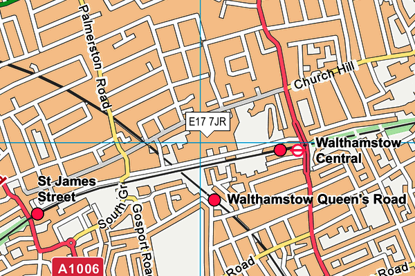 The Gym Group (London Walthamstow) map (E17 7JR) - OS VectorMap District (Ordnance Survey)