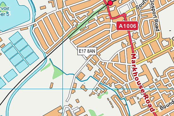 E17 8AN map - OS VectorMap District (Ordnance Survey)