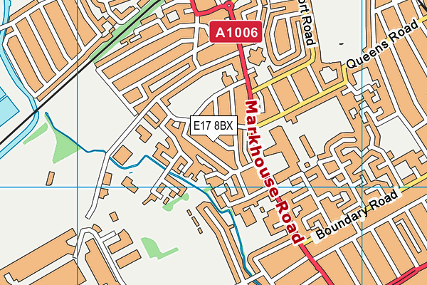 E17 8BX map - OS VectorMap District (Ordnance Survey)