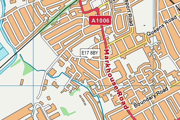 E17 8BY map - OS VectorMap District (Ordnance Survey)