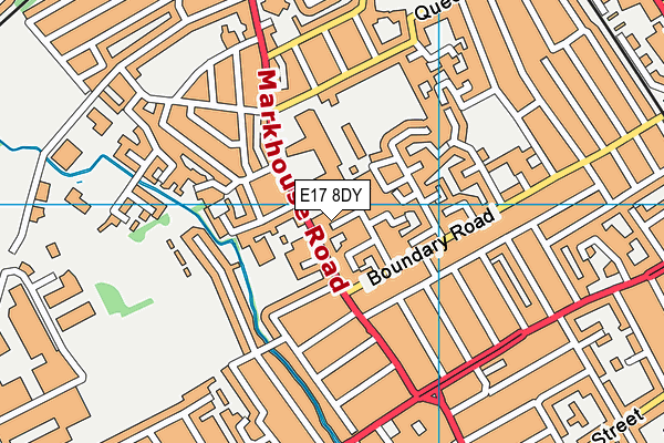E17 8DY map - OS VectorMap District (Ordnance Survey)