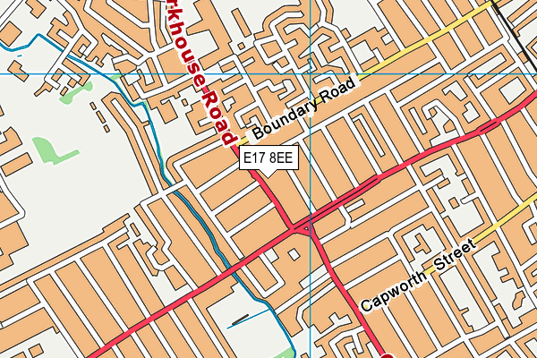 E17 8EE map - OS VectorMap District (Ordnance Survey)