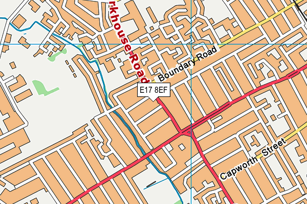 E17 8EF map - OS VectorMap District (Ordnance Survey)