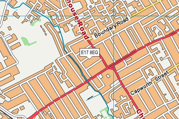 E17 8EG map - OS VectorMap District (Ordnance Survey)