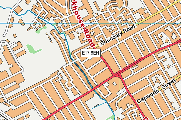 E17 8EH map - OS VectorMap District (Ordnance Survey)