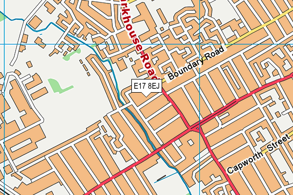 E17 8EJ map - OS VectorMap District (Ordnance Survey)