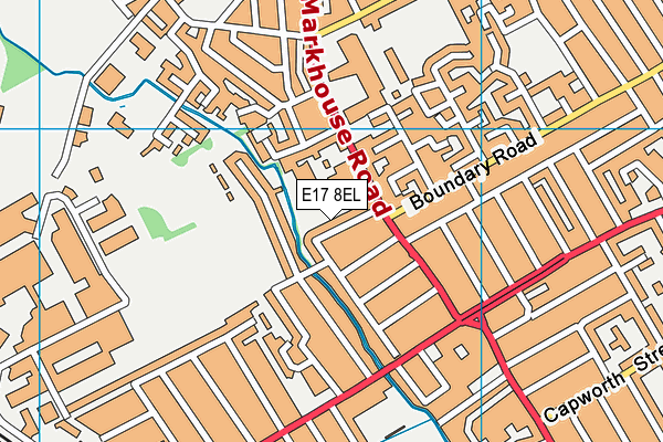 E17 8EL map - OS VectorMap District (Ordnance Survey)