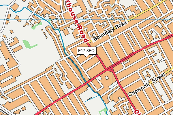 E17 8EQ map - OS VectorMap District (Ordnance Survey)