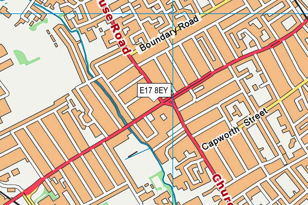E17 8EY map - OS VectorMap District (Ordnance Survey)