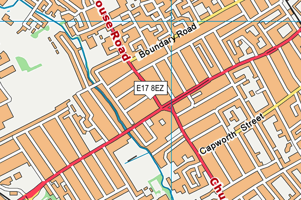 E17 8EZ map - OS VectorMap District (Ordnance Survey)