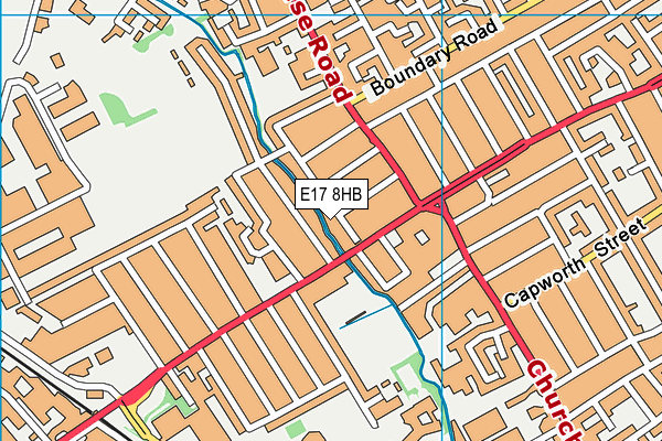 E17 8HB map - OS VectorMap District (Ordnance Survey)