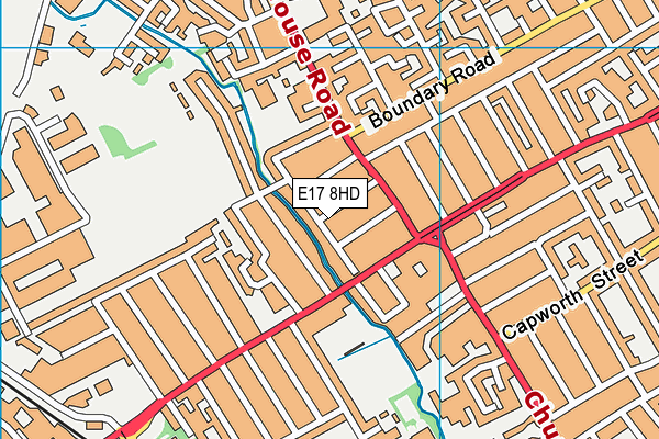 E17 8HD map - OS VectorMap District (Ordnance Survey)