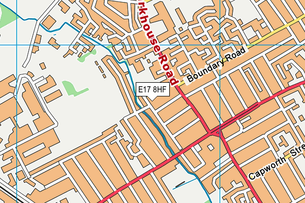 E17 8HF map - OS VectorMap District (Ordnance Survey)