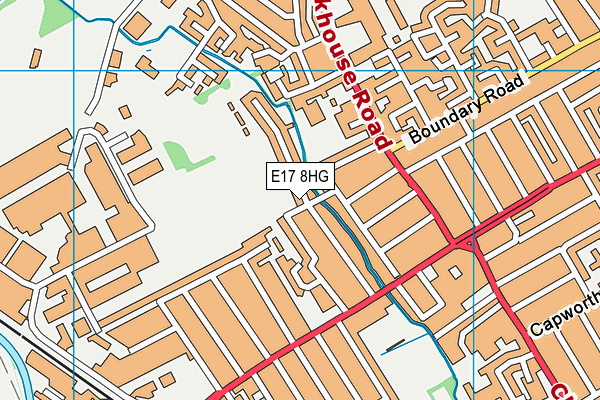 E17 8HG map - OS VectorMap District (Ordnance Survey)