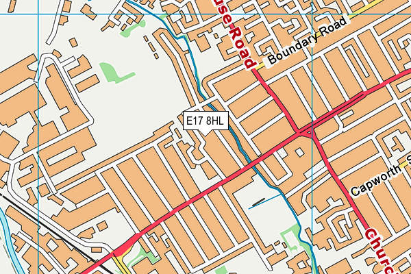 E17 8HL map - OS VectorMap District (Ordnance Survey)