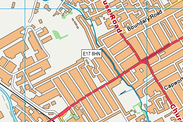 E17 8HN map - OS VectorMap District (Ordnance Survey)