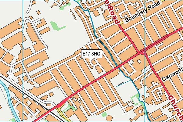 E17 8HQ map - OS VectorMap District (Ordnance Survey)