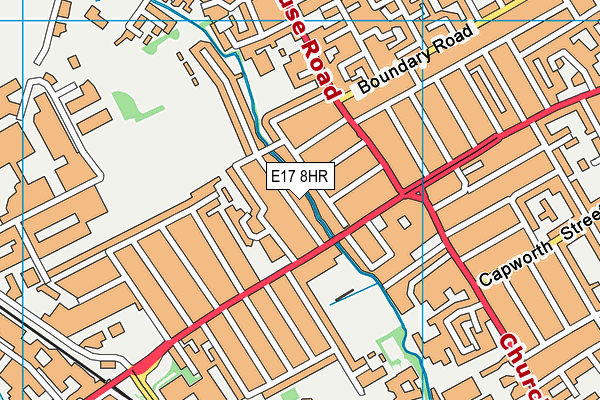 E17 8HR map - OS VectorMap District (Ordnance Survey)