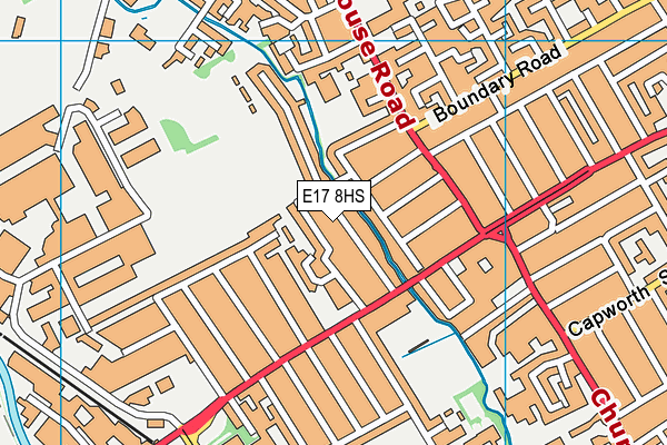 E17 8HS map - OS VectorMap District (Ordnance Survey)